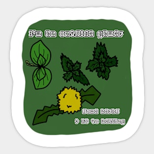 I'm an Outside Gamer (Herbs) Sticker